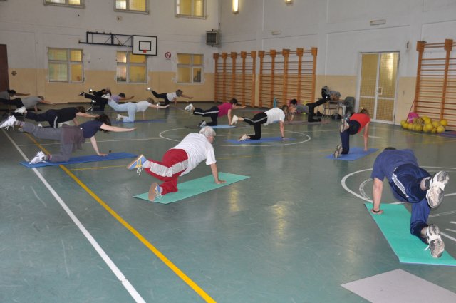 Una lezione di ginnastica